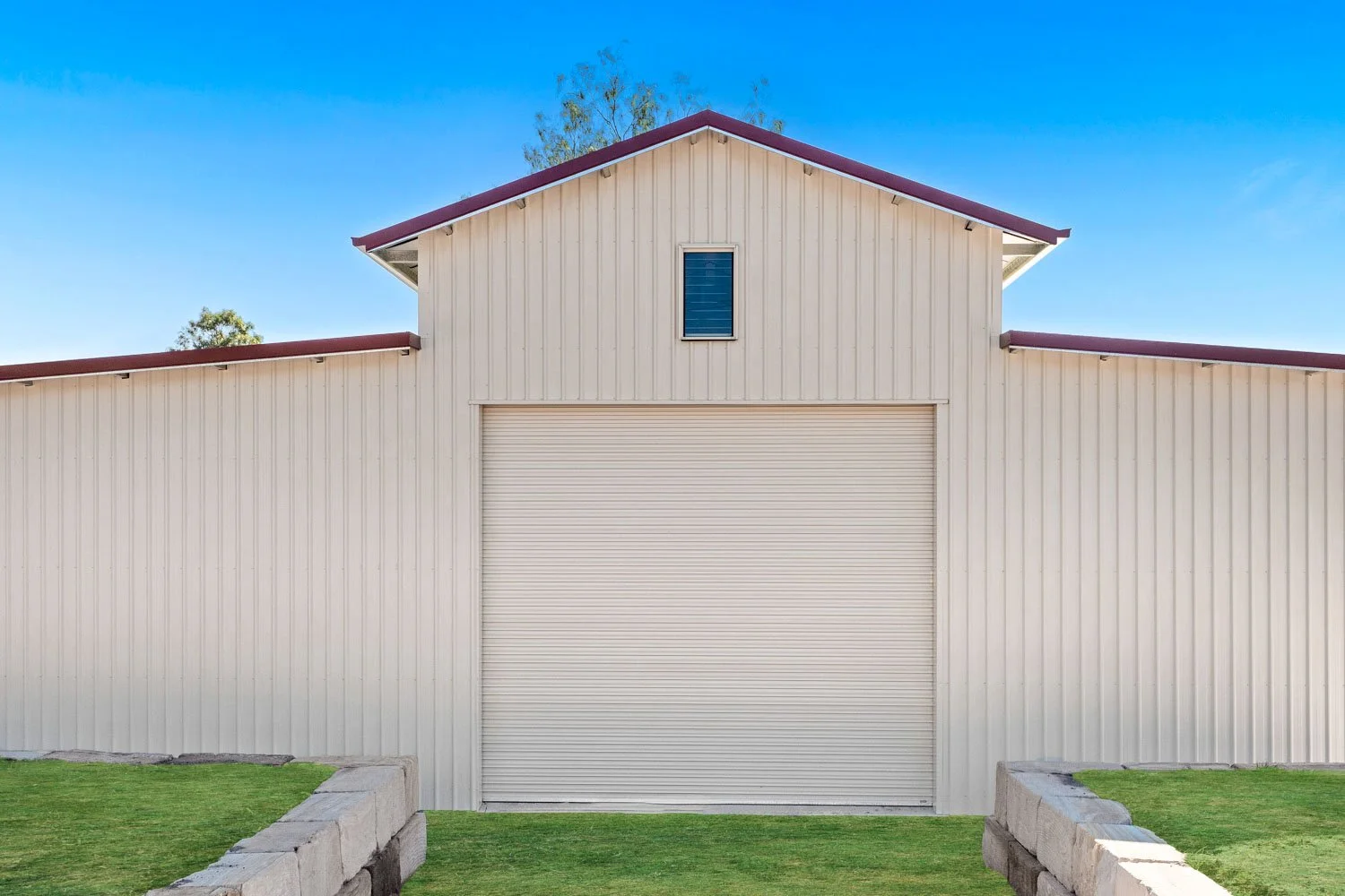 American barn style shed with Hamptons-inspired design on the Darling Downs