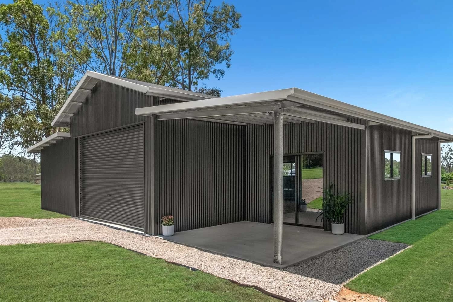 Custom residential shed on acreage property in Adare, South East Queensland