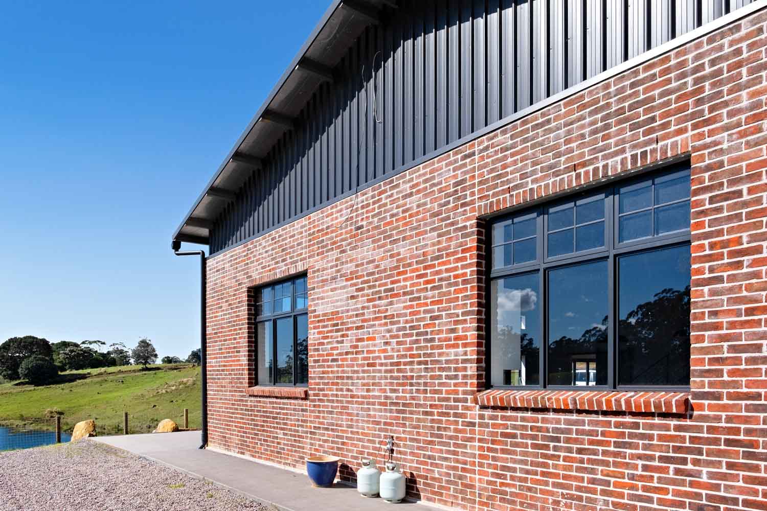 brick end walls on shed