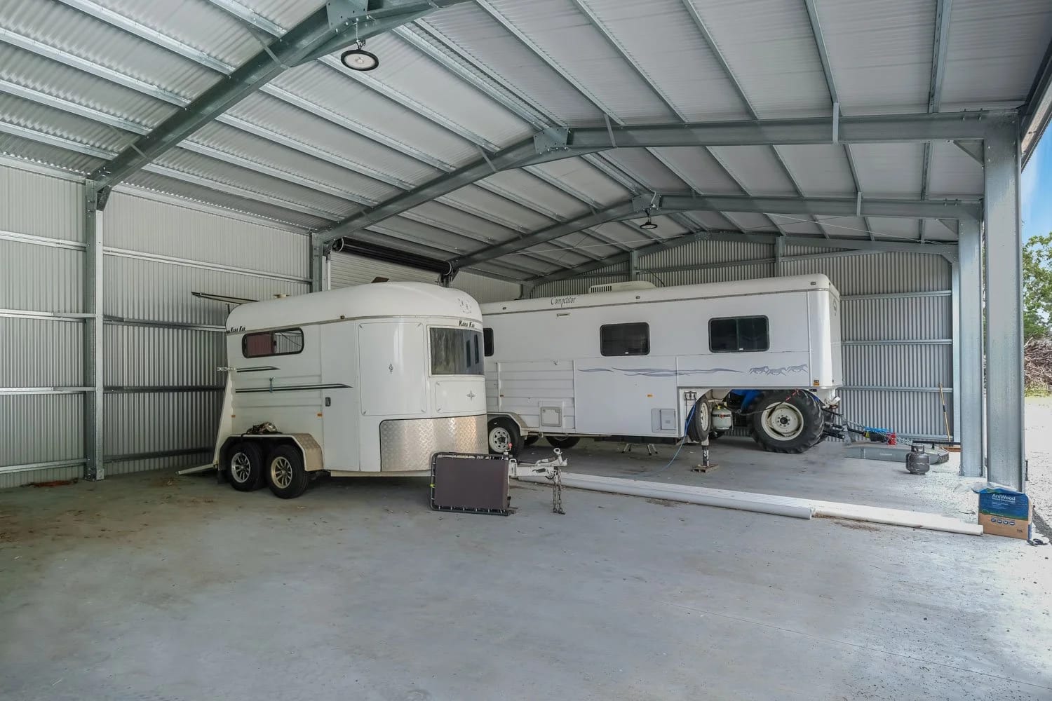Steel-Line Roller Door — A Large Goombungee Farm Shed