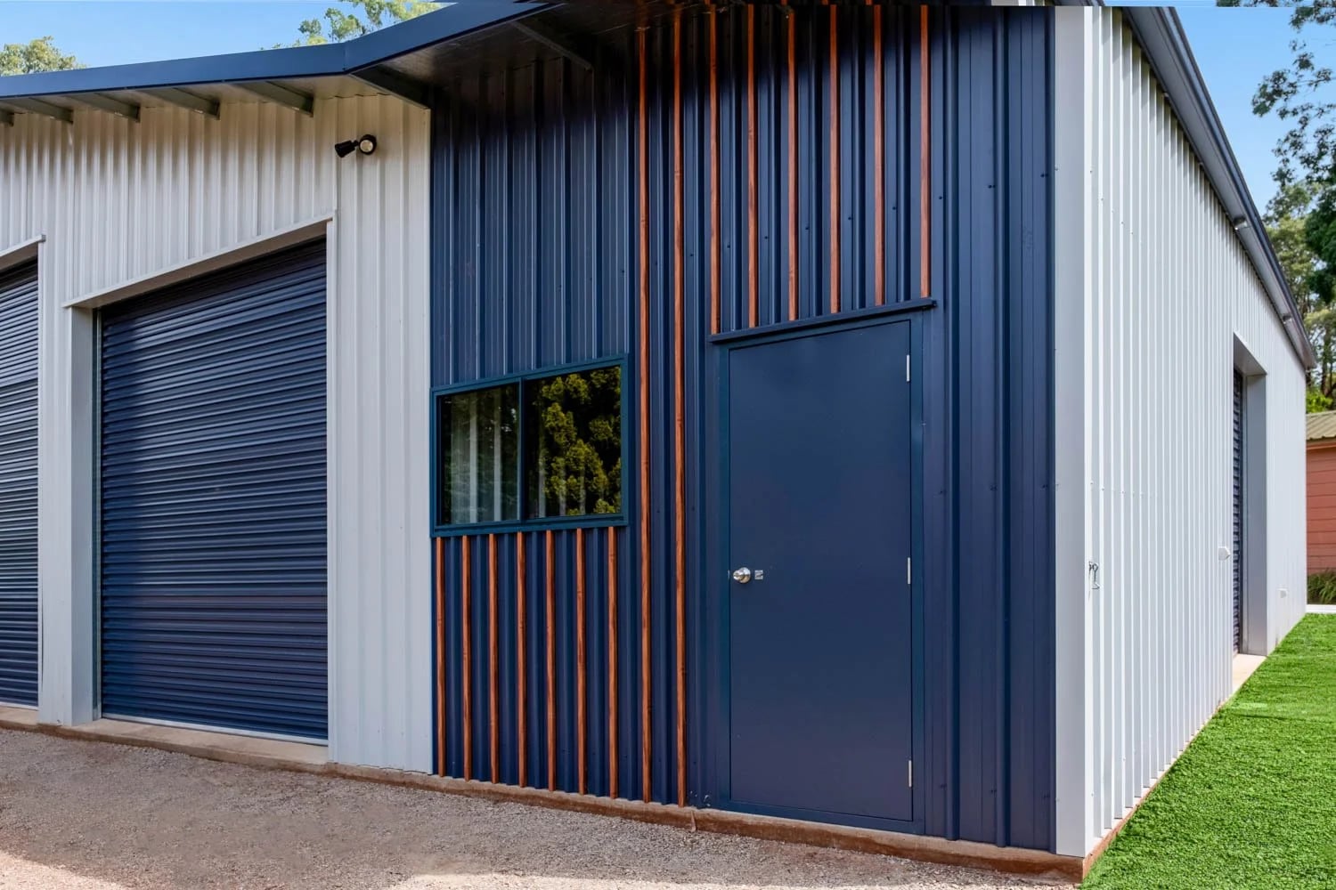Personal Access Door into Office Awning — A Toowoomba Workshop Shed