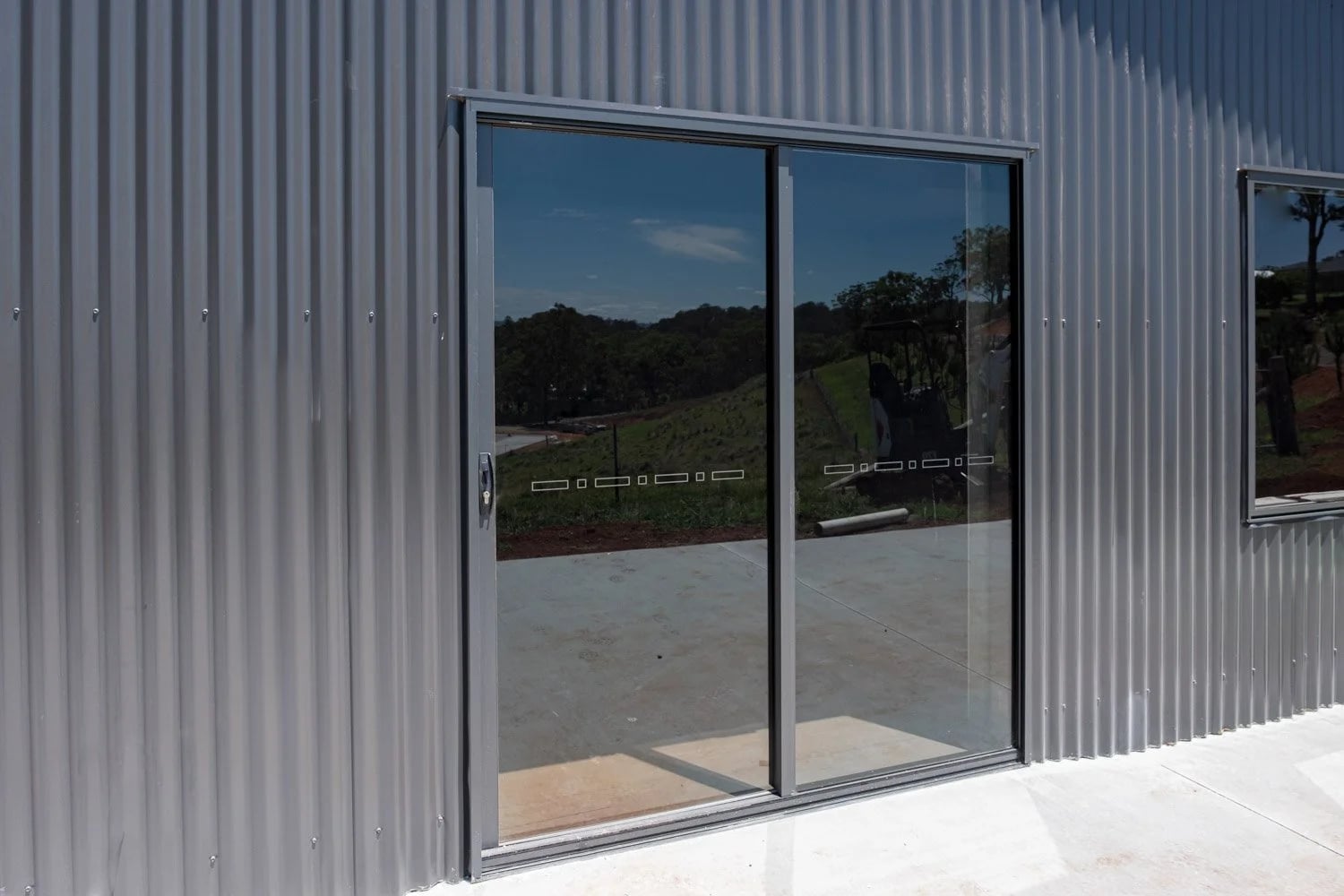 Two Sliding Glass Doors — Acreage Shed in Toowoomba