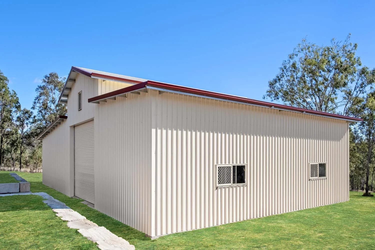 Multiple Windows — An American Barn in the Australian Country
