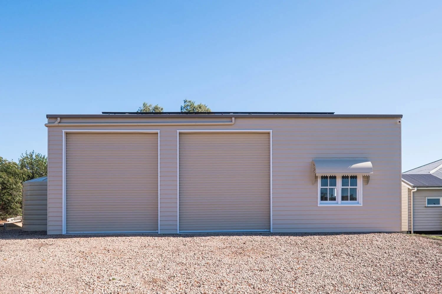 Two Steel-Line Roller Doors — Picture-Perfect Cotswold Hills Shed