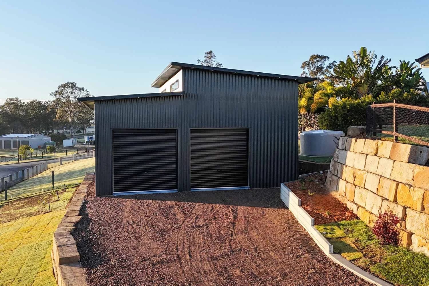High Ceilings — Double Skillion Garage in Fernvale