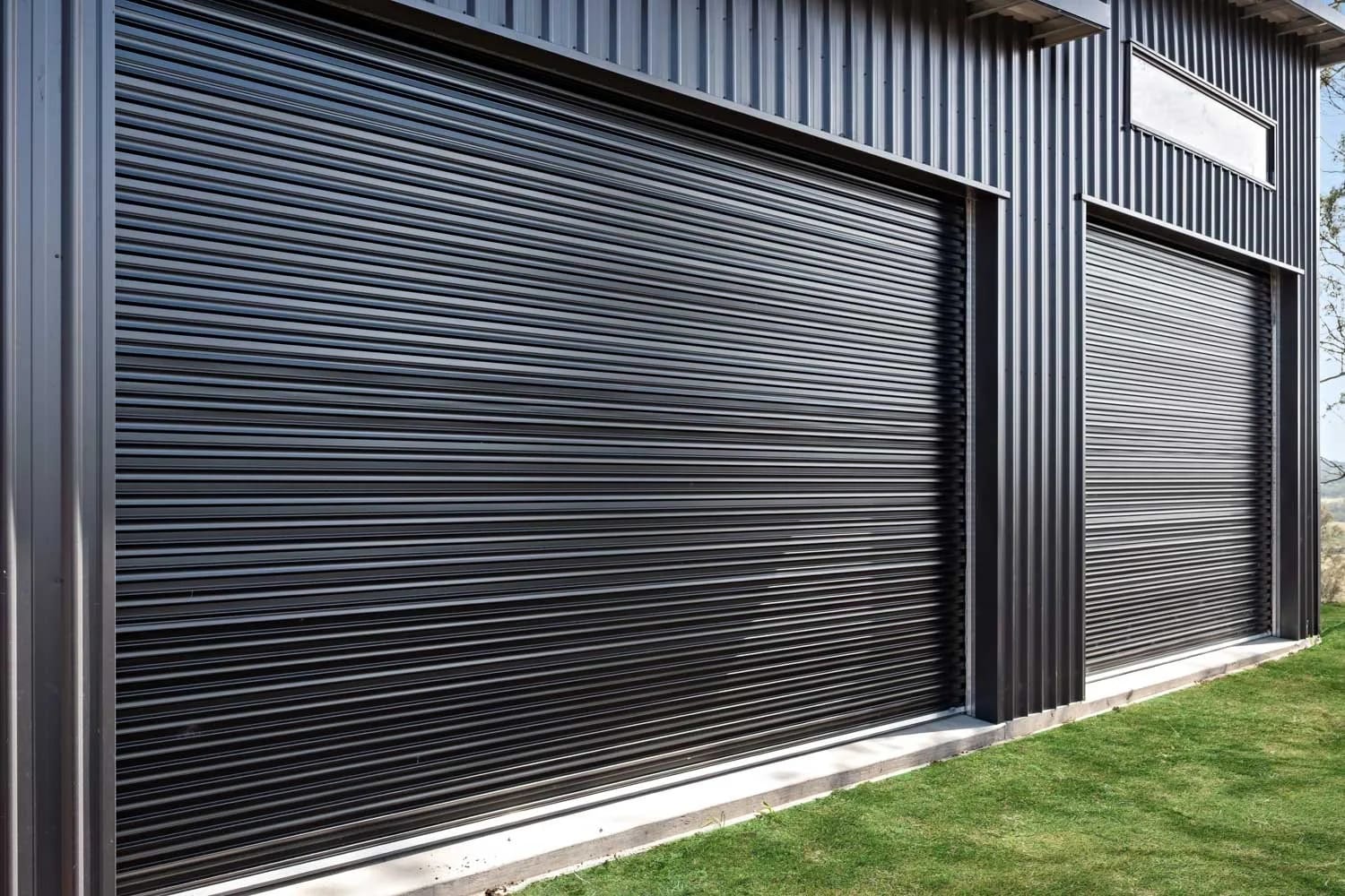 Dual Steel-Line Roller Doors — A Mt Rascal Double Skillion Shed