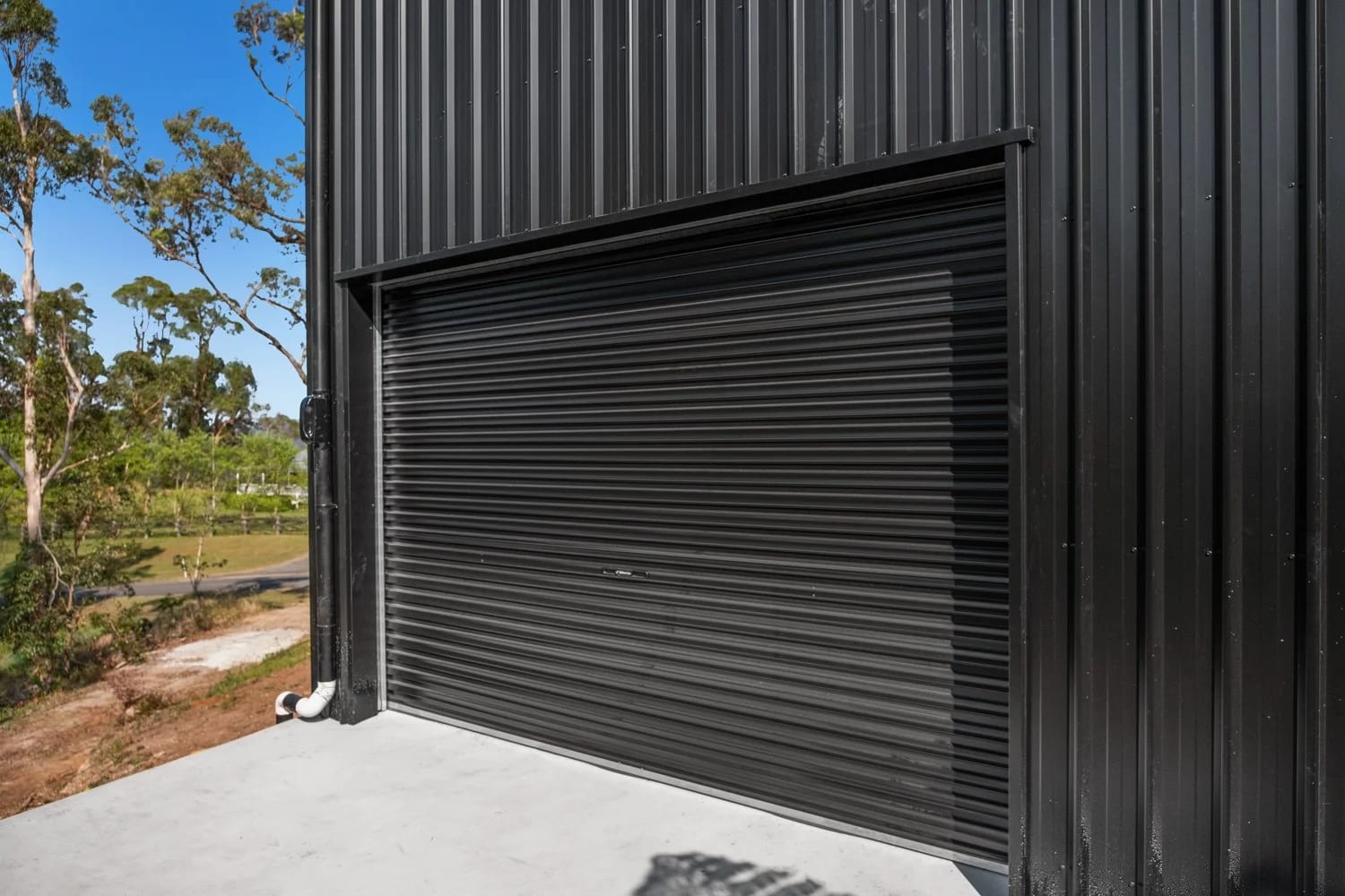 Dual Roller Doors — A Mighty Double Skillion Shed
