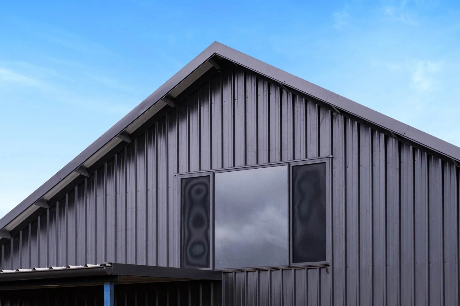 bold nordic shed facade
