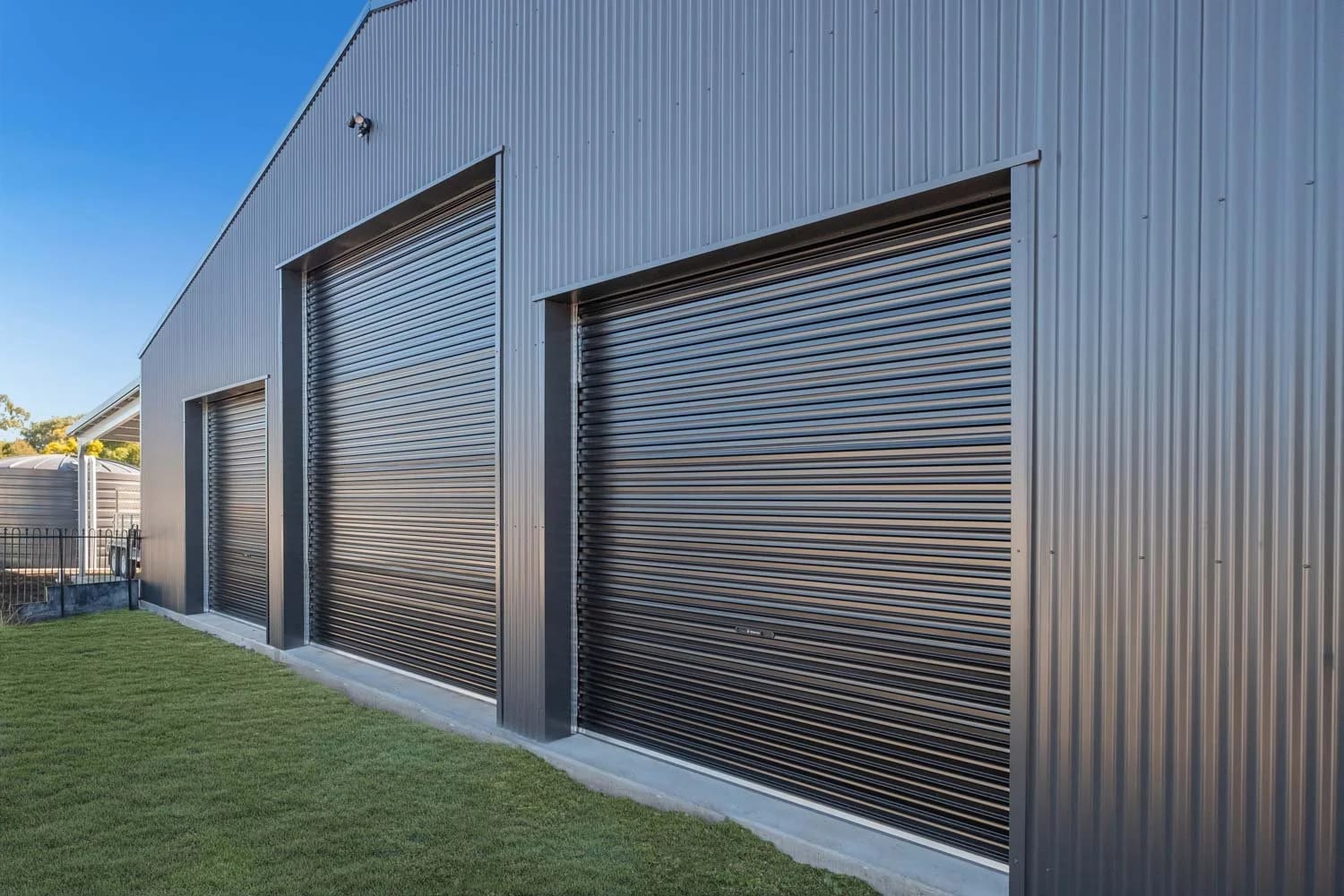 Multiple Roller Doors — Massive Pittsworth Shed