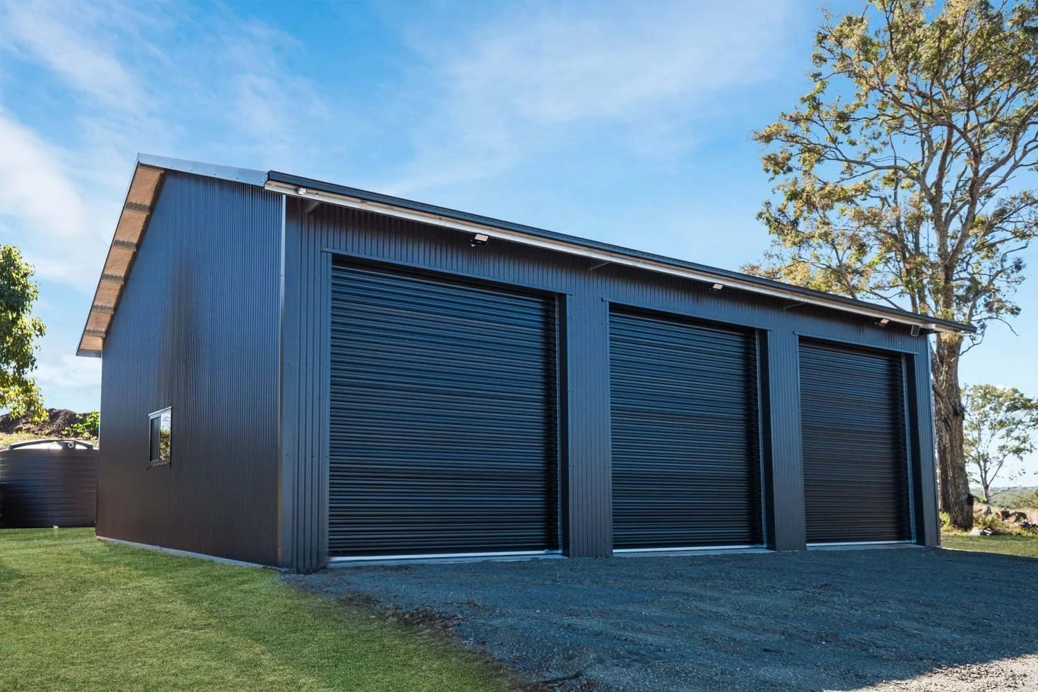Triple Roller Doors — Meringandan Shed in ‘Monument’