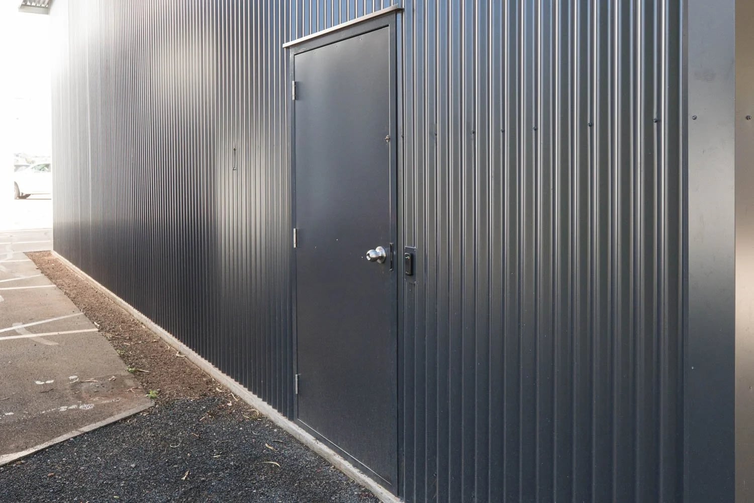 Two Personal Access Doors — School Shed at Highlands Christian College Completed