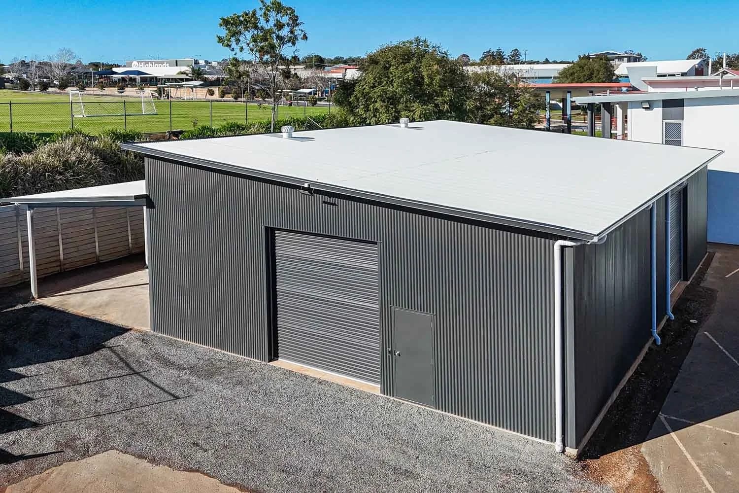 COLORBOND® Cladding — School Shed at Highlands Christian College Completed