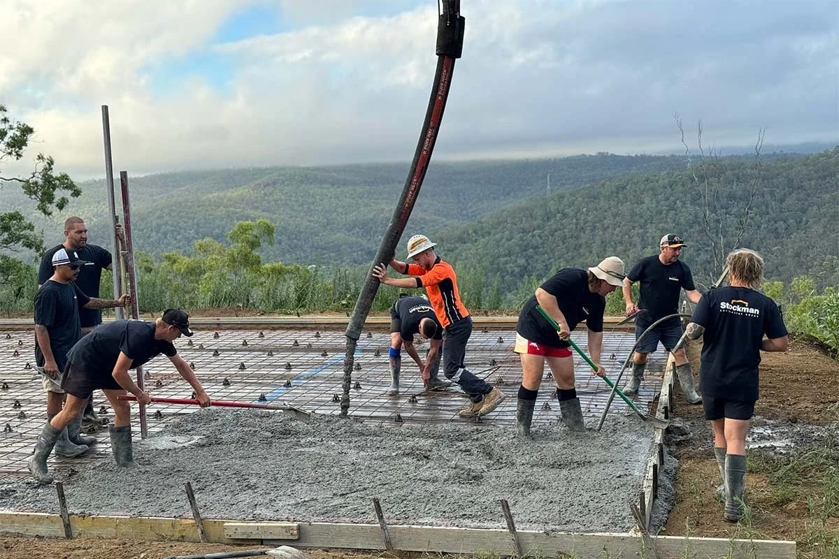 A Concrete Slab in Silver Ridge — Silver Ridge Shed Going Up