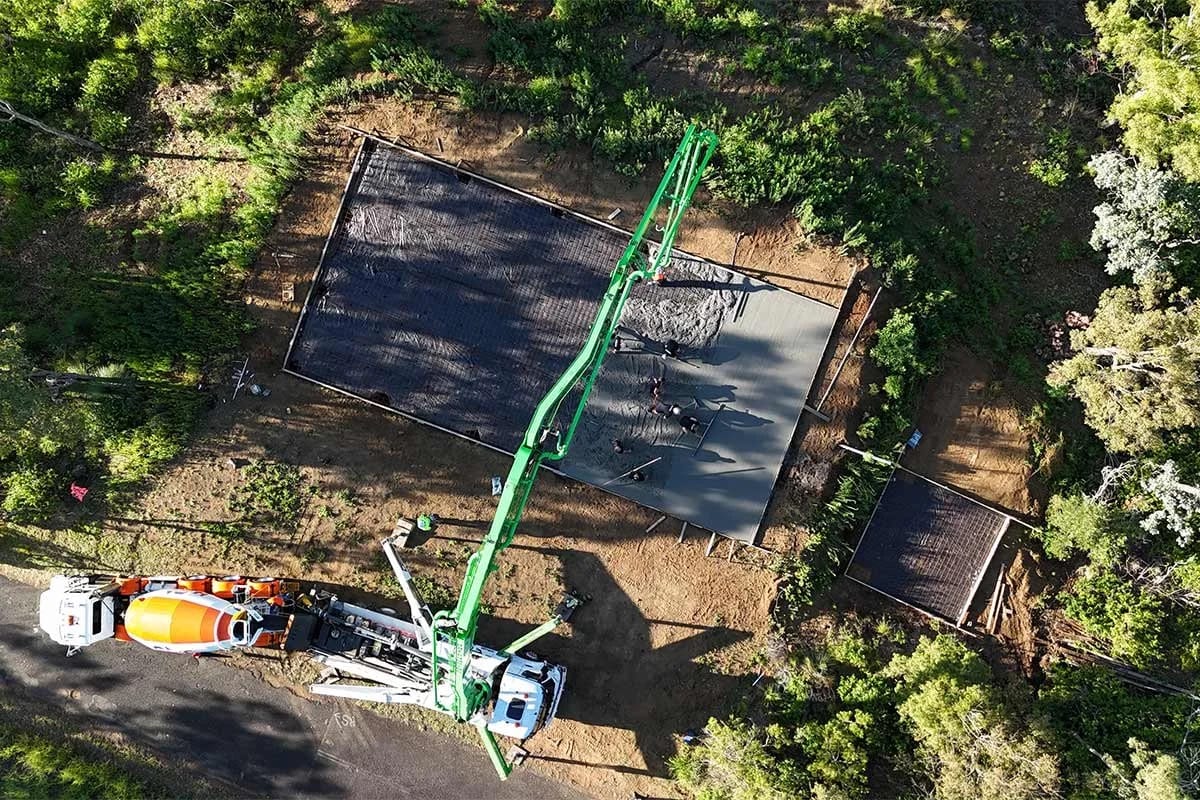 A Concrete Slab in Silver Ridge — Silver Ridge Shed Going Up