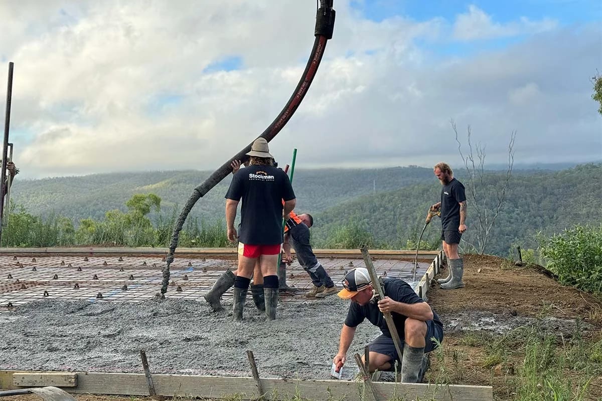 A Concrete Slab in Silver Ridge — Silver Ridge Shed Going Up