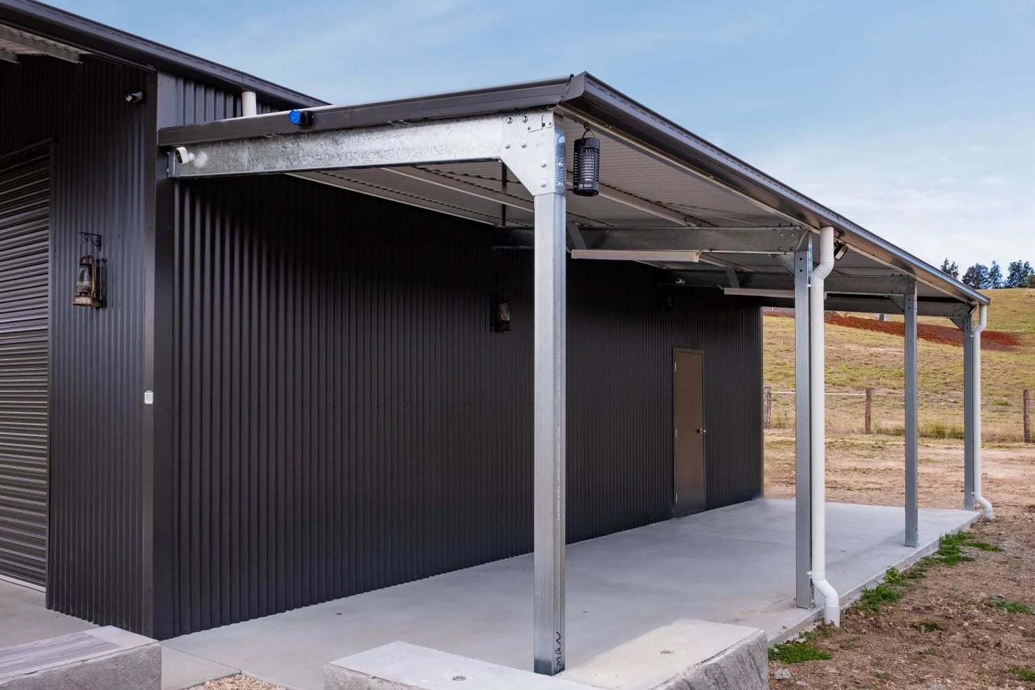 Custom Shed Features — Withcott Shed with Garaport