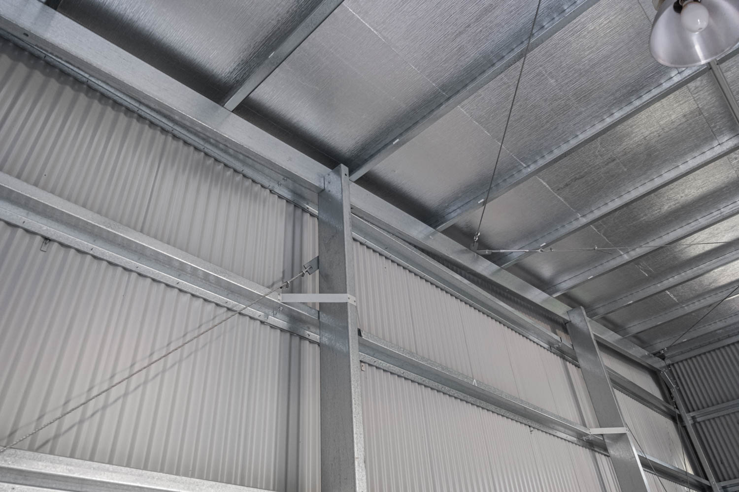 bluescope steel frame on shed