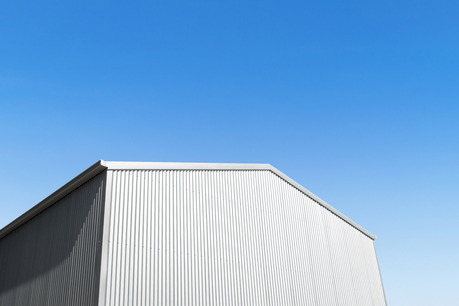 gable roof on zincalume shed