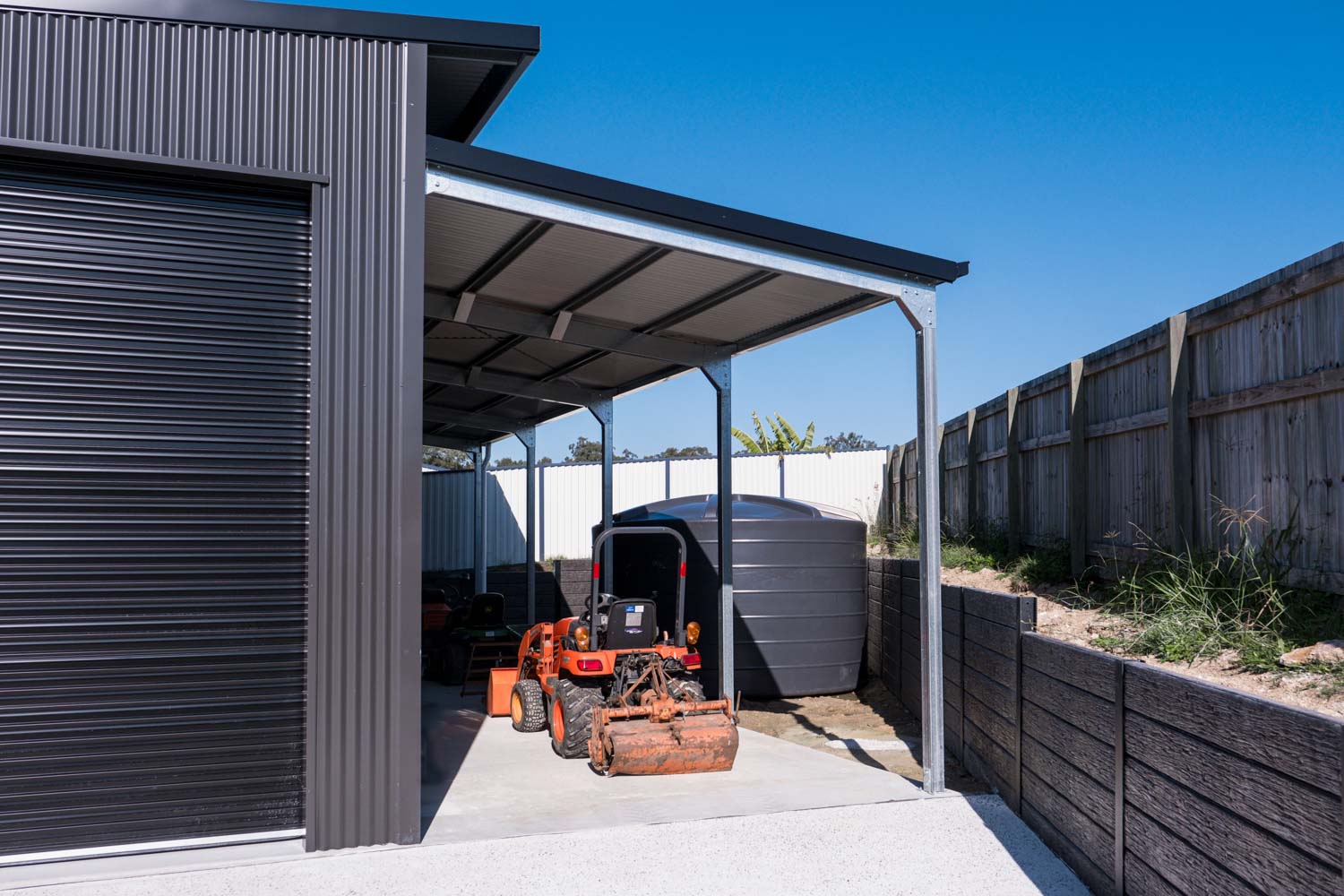 3.5m awning on shed