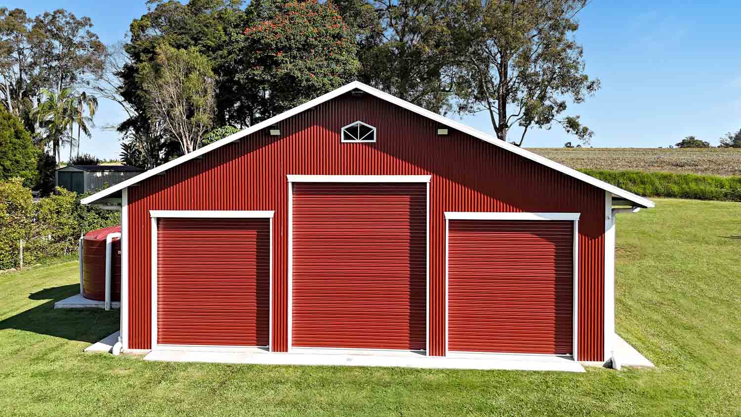 triple roller door shed
