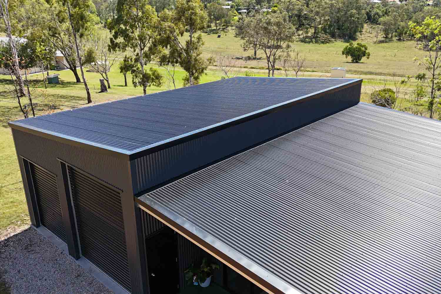 double skillion shed roof