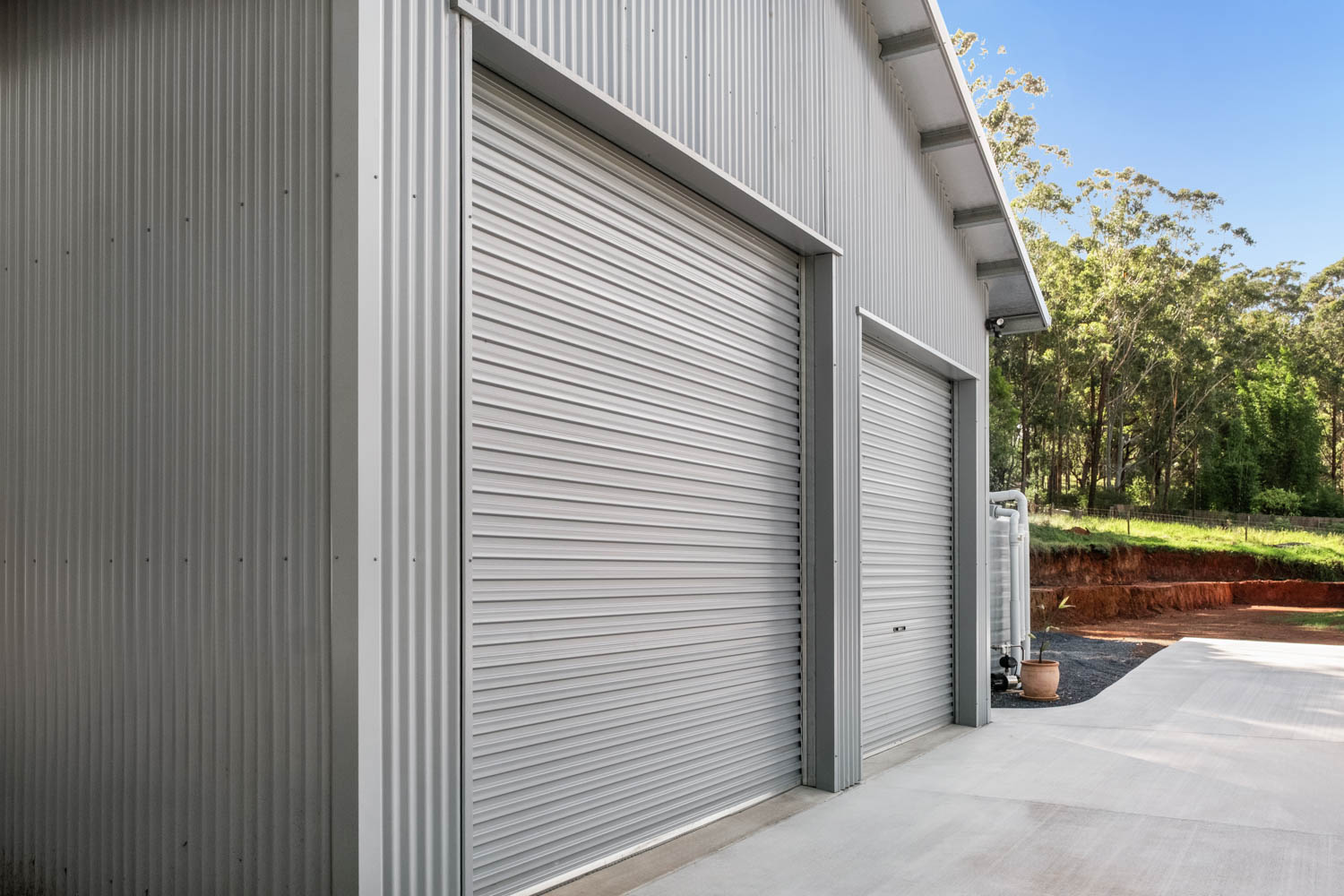 Bluegum COLORBOND cladding on shed