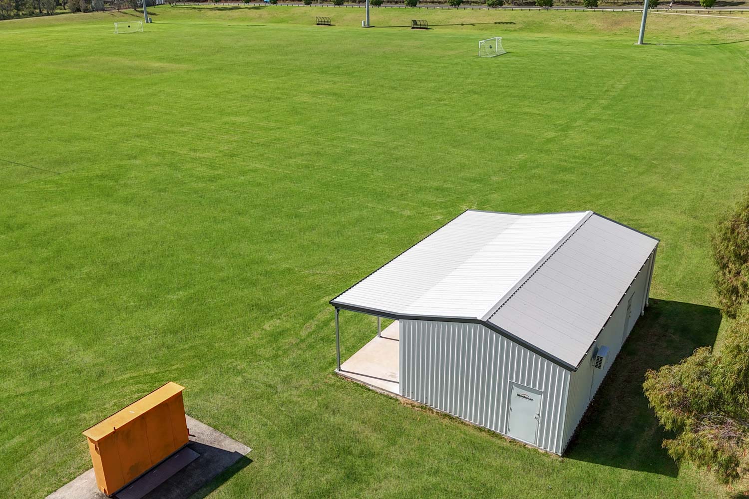Stockman Shed built on sports field