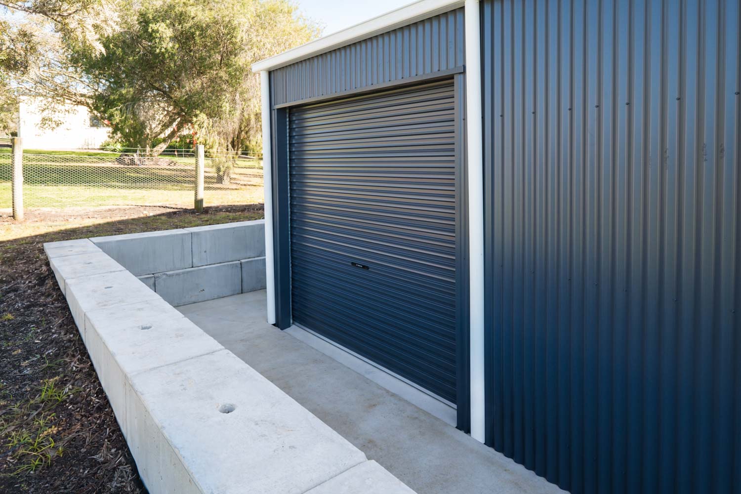 multiple roller doors on shed