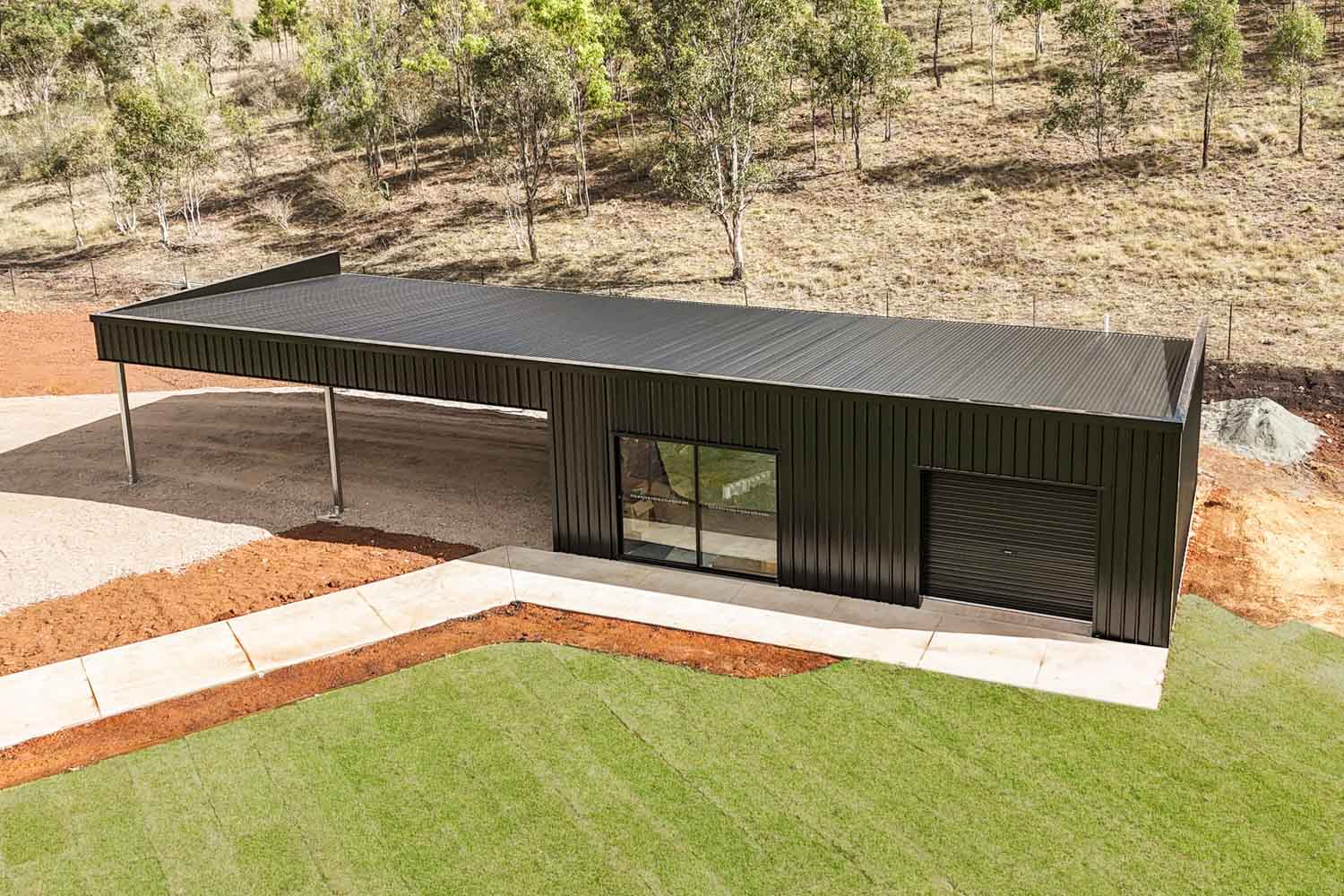 farm shed with sliding door