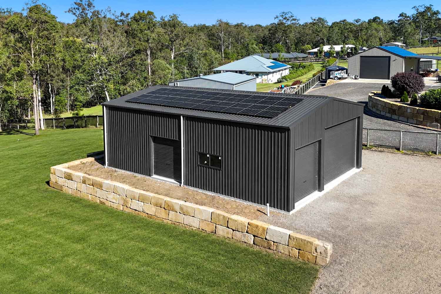 large shed in colorbond® monument®