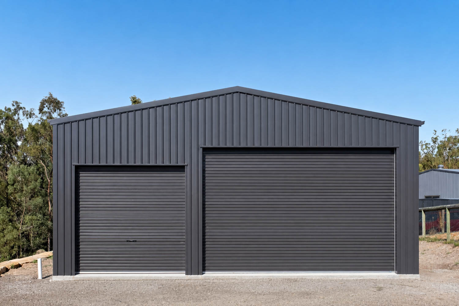 Steel-Line roller doors on karalee shed