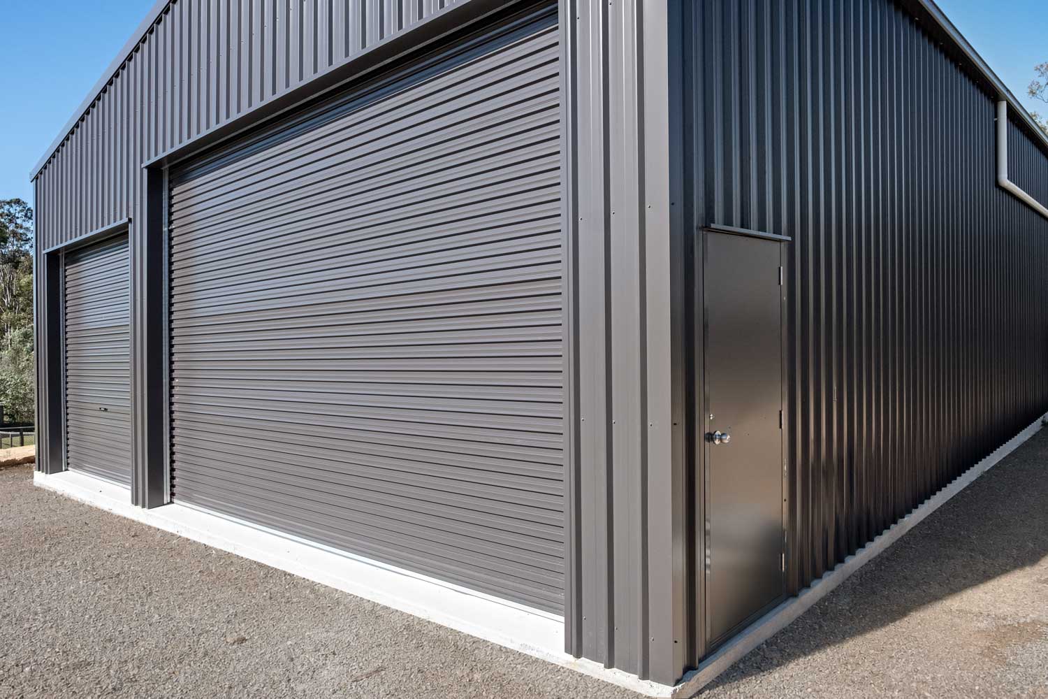 Larnec PA door on shed side wall