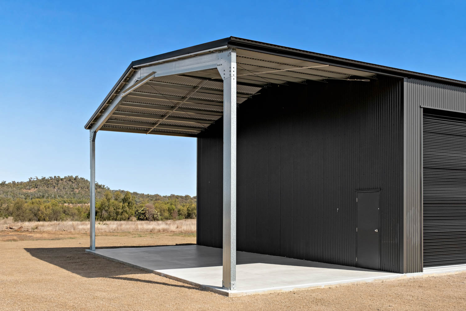 laerge awning on farm shed