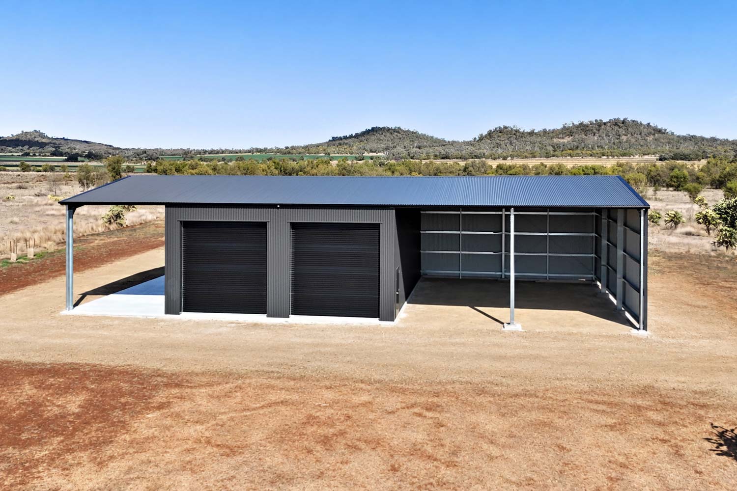 shed on farm with enclosed space