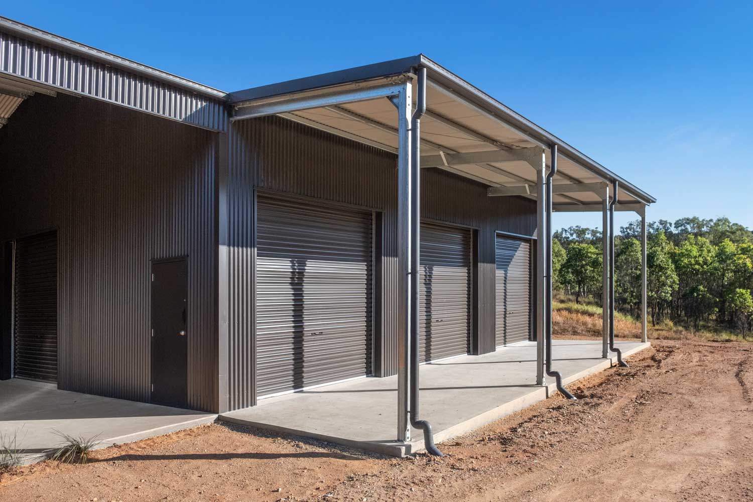 secure enclosed section on shed