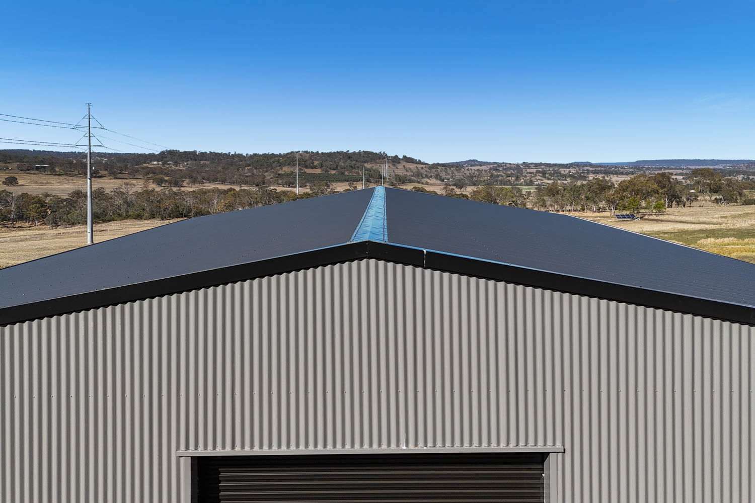 gable roof on rural shed