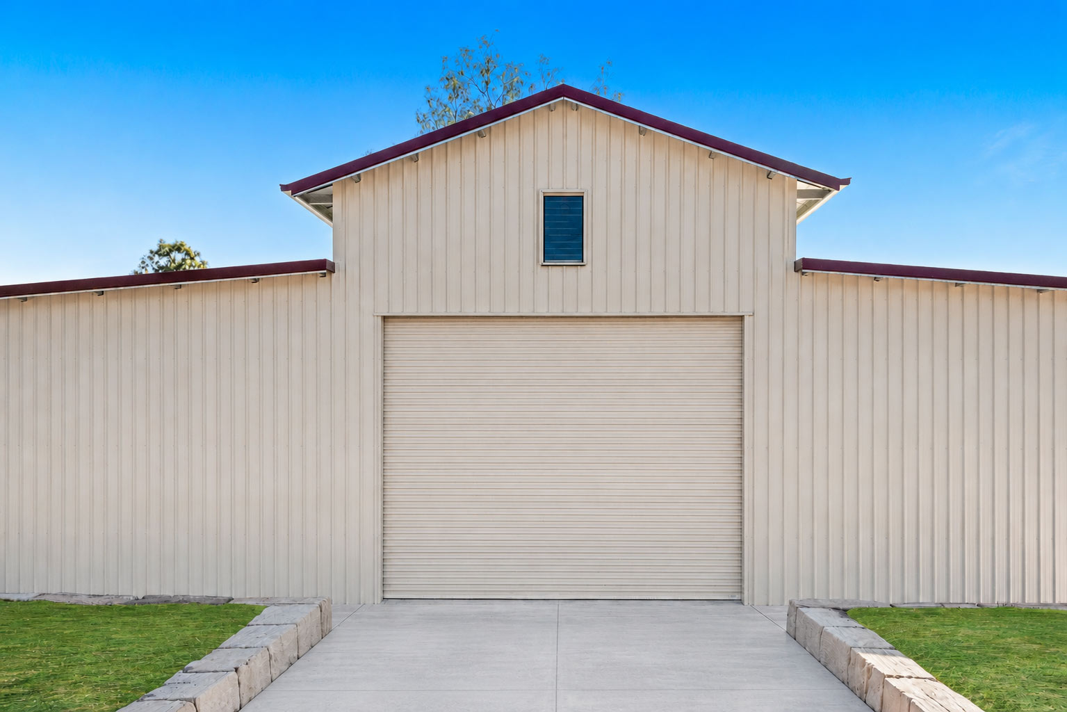 Rear sliding door on a Stockman American Barn shed
